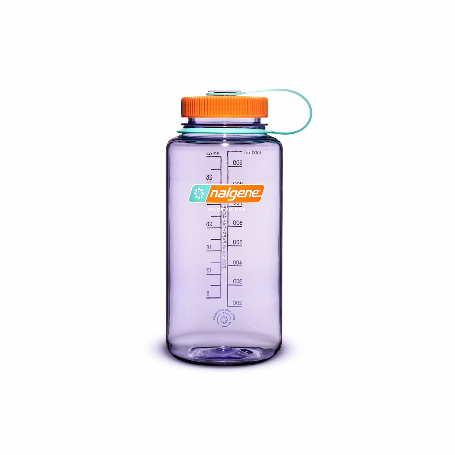 Amethyst Purple and Orange Lid Widemouth Sustain 1L Nalgene Bottle BPA Free