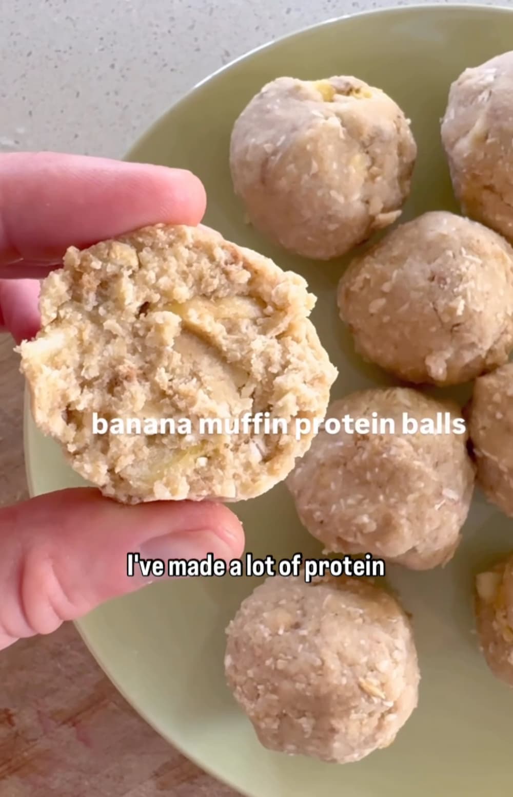 Banana Muffin Protein Balls with Roam Vegan Vanilla Protein