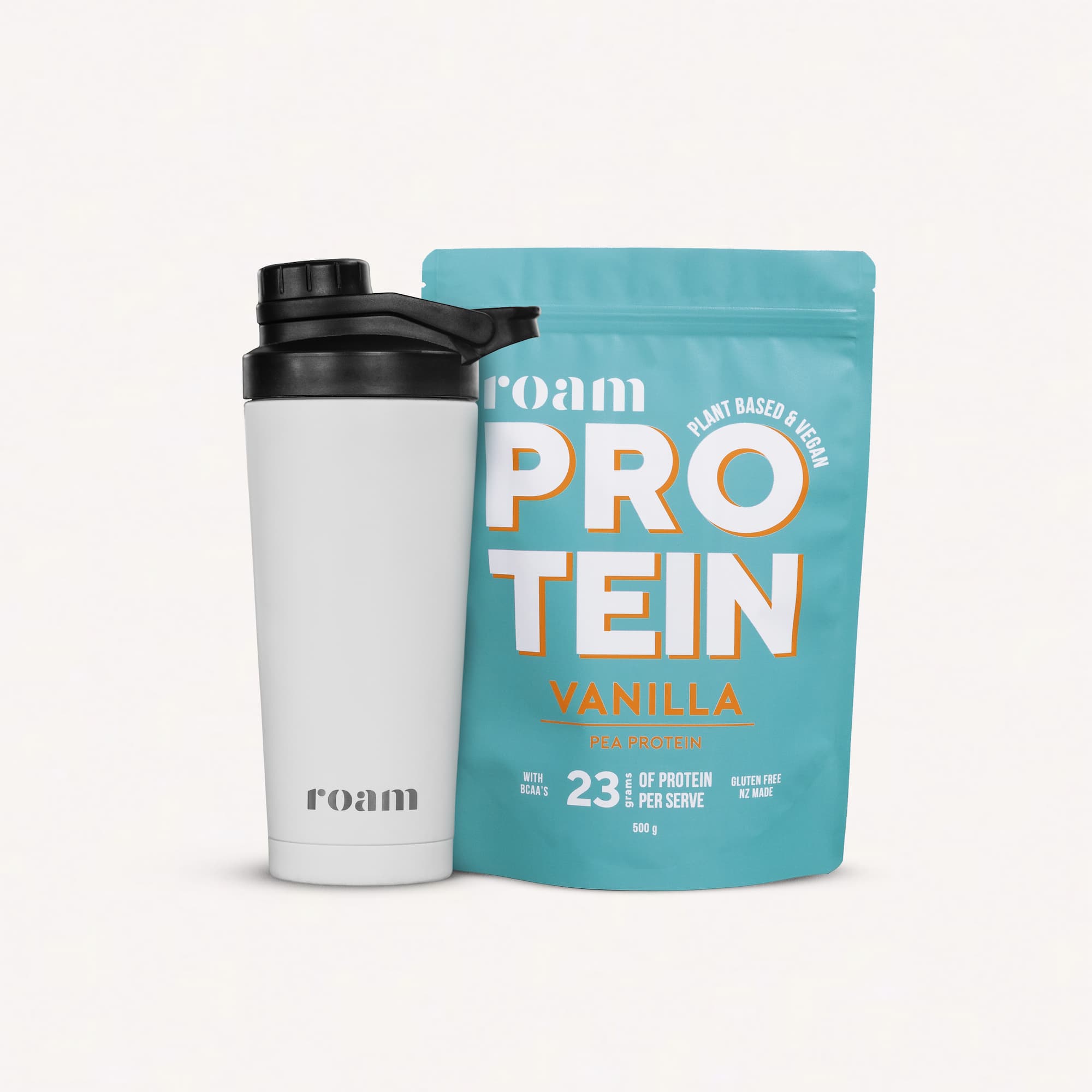 Vanilla Vegan Protein Powder with Shaker | Roam