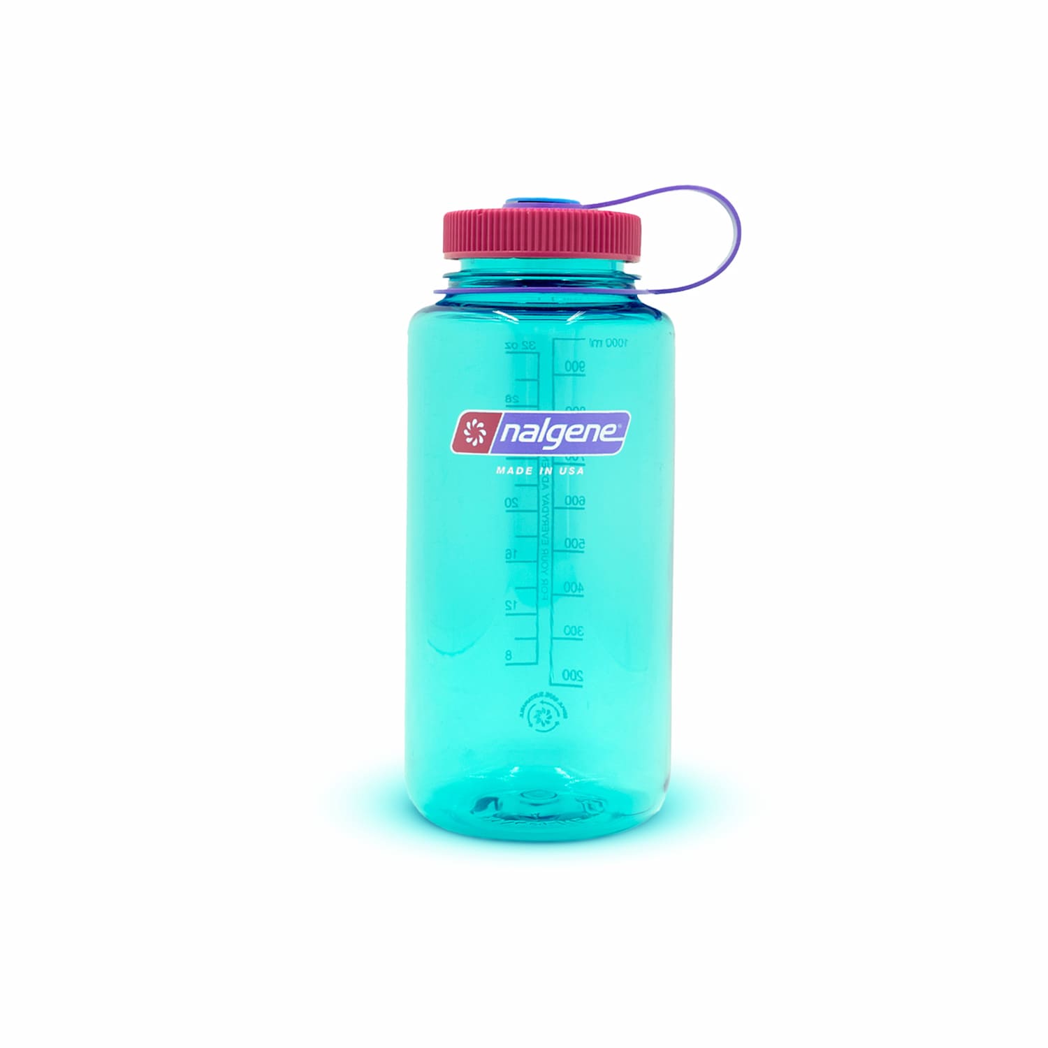 Surfer Blue and Pink Widemouth Sustain 1L Nalgene Bottle BPA Free