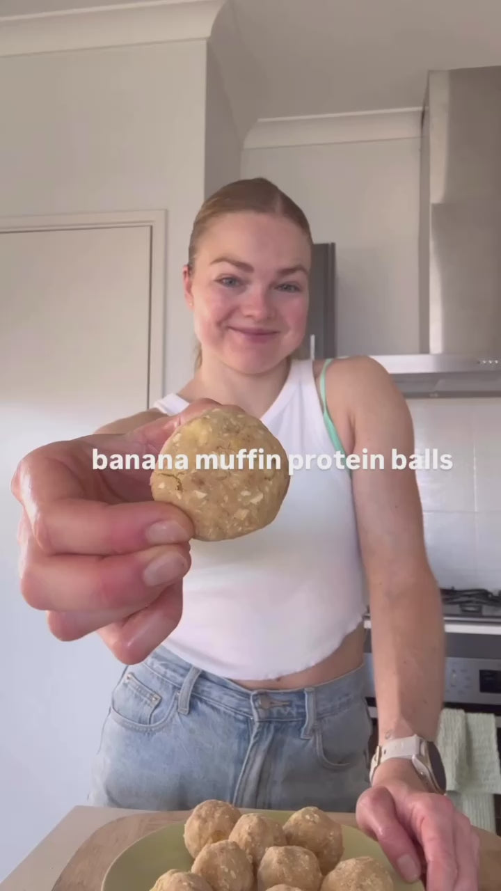 Banana Protein Balls with Roam Vanilla Protein